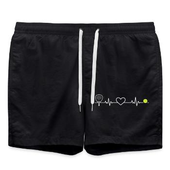Padel Heartbeat Ball Cadeau Padel Tennis - Short de bain - noir - Devant - AI Model Male 185 light (185cm)