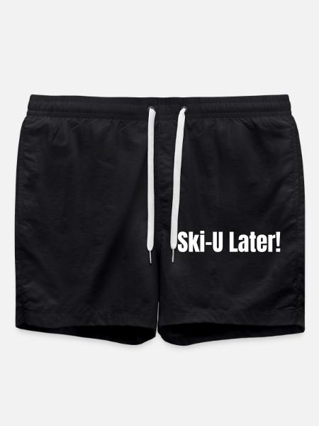 Ski U Later - Swim Trunks - black