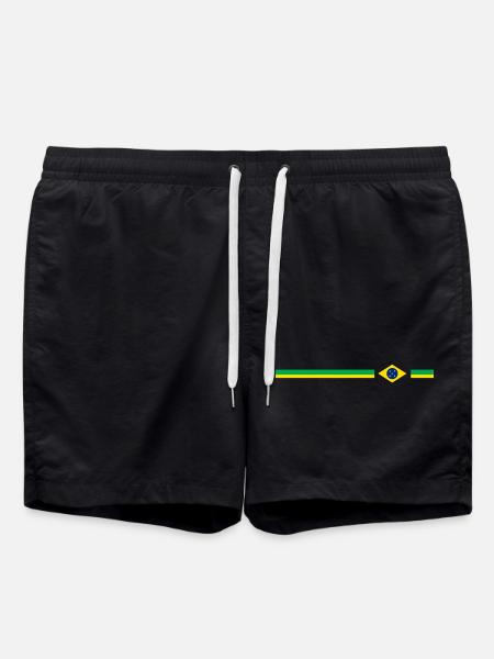 Brazil Design logo - Swim Trunks - black