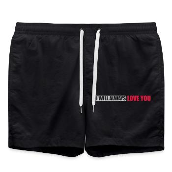 J’aimerai toujours - Short de bain - noir - Devant - AI Model Male 185 light (185cm)