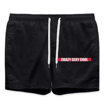 design cool sexy fou - Short de bain - noir - Devant - AI Model Male 185 light (185cm)