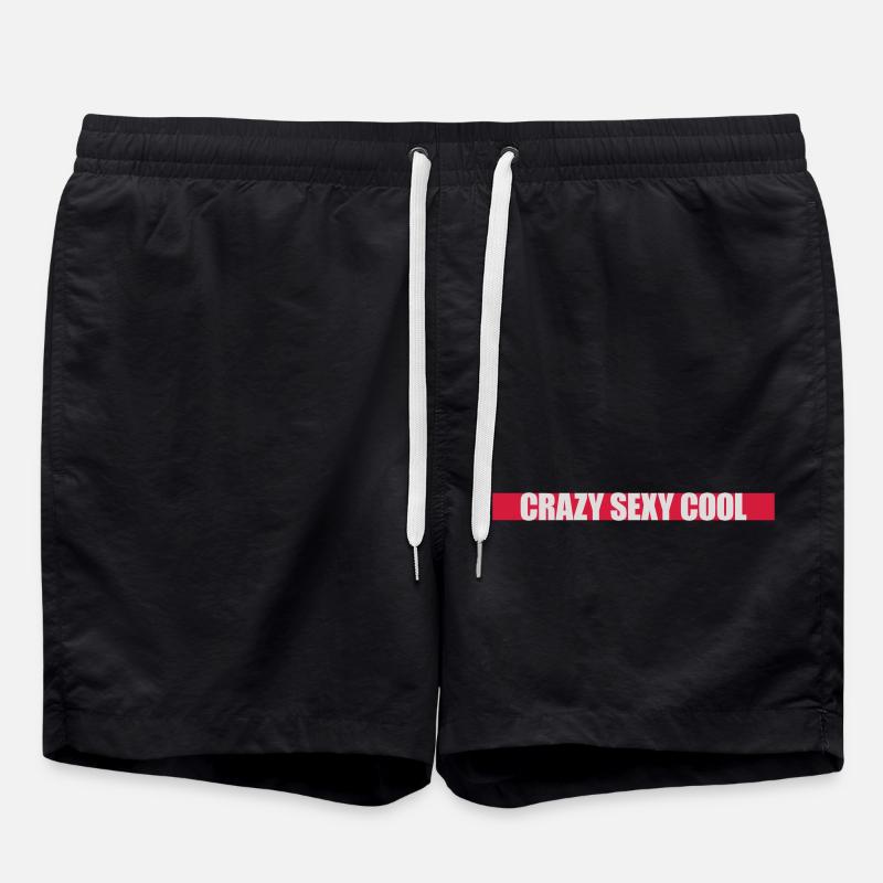 crazy sexy cool design - Swim Trunks - black