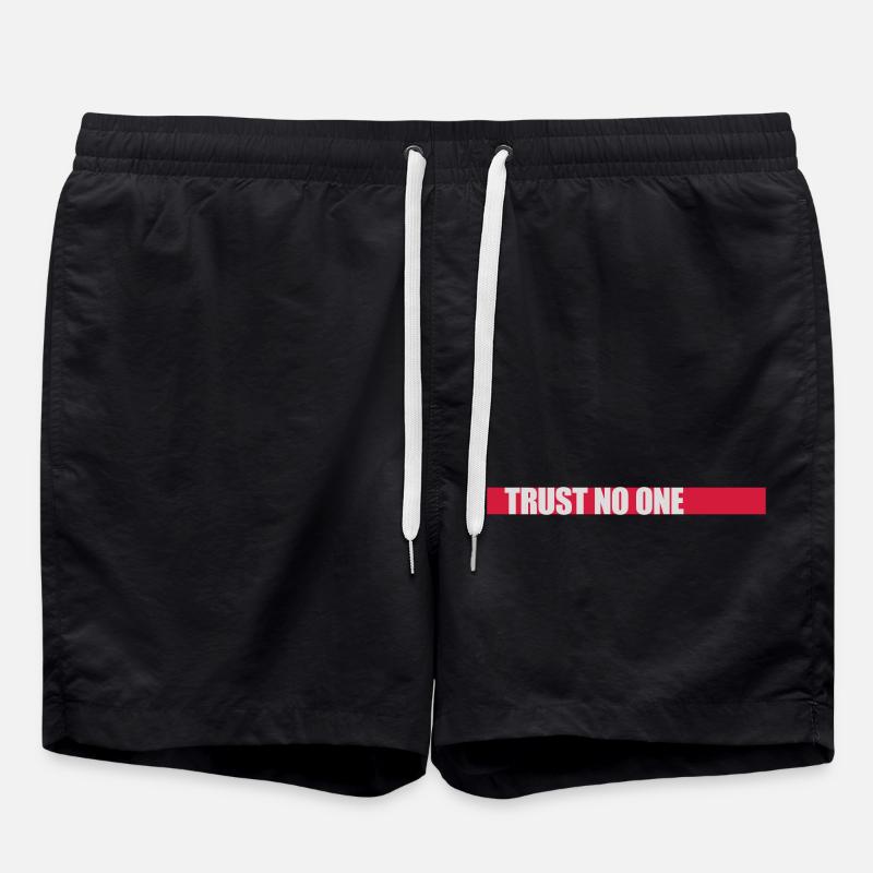 trust no one Zitat - Badeshorts - Schwarz