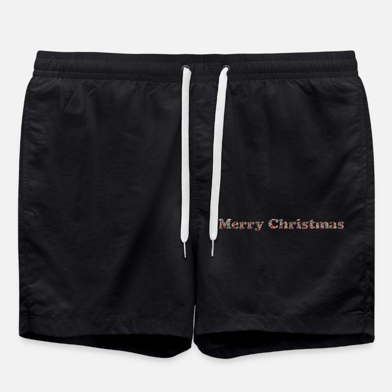 Merry Christmas - Badeshorts - Schwarz
