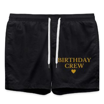 Équipage d’anniversaire - Short de bain - noir - Devant - AI Model Male 185 light (185cm)