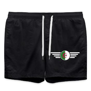 I Love Algeria, Elegance Style Design T-Shirt - Swim Trunks - black - Front - AI Model Male 185 light (185cm)
