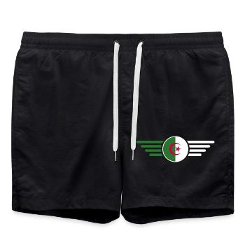 I Love Algeria, Elegance Style Design T-Shirt - Swim Trunks - black - Front - AI Model Male 185 light (185cm)