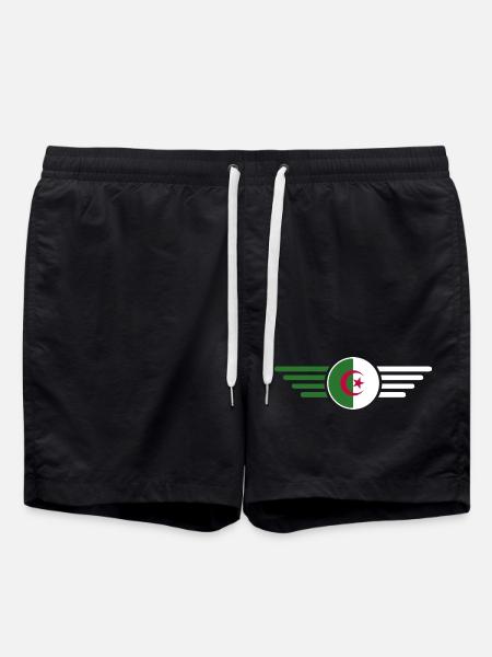 J’aime l’Algérie, T-Shirt Design Style Élégance - Short de bain - noir