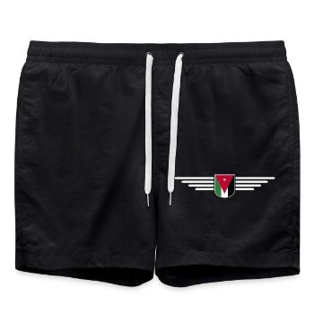 Jordan Amman Fan Outfit T-Shirt Design Gift - Short de bain - noir - Devant - AI Model Male 185 light (185cm)