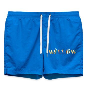 Art du nom du saule avec des fleurs brodées - Short de bain - cobalt blue - Devant