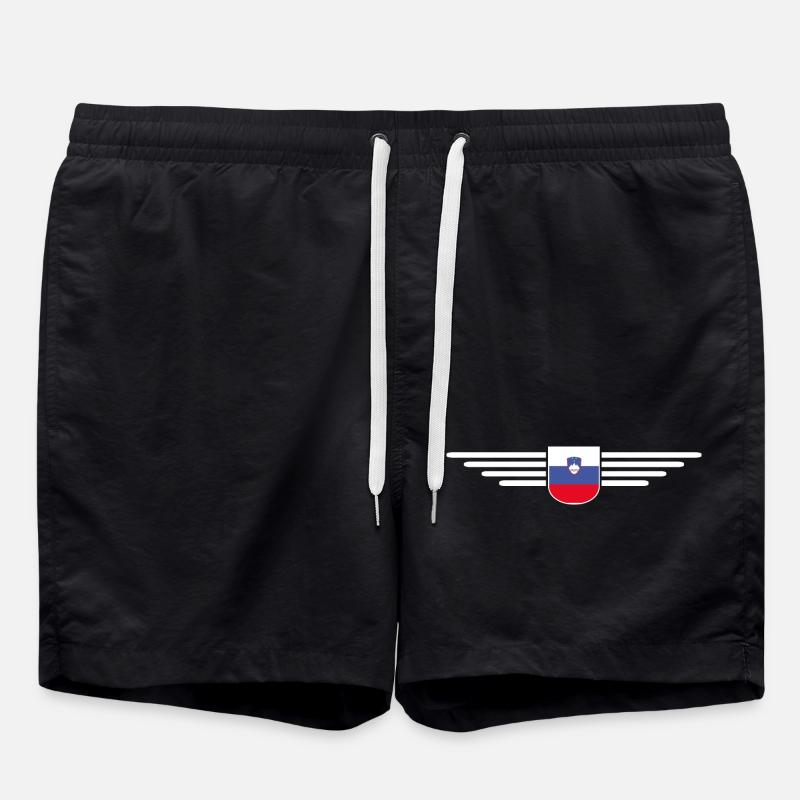 Stylisches Slowenien Design - Badeshorts - Schwarz