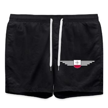 T-shirt Malte – Pour les fans de l’île - Short de bain - noir - Devant - AI Model Male 185 light (185cm)