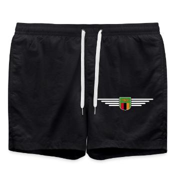 Sambia T-Shirt für Afrika Fans - Badeshorts - Schwarz - Vorne - AI Model Male 185 light (185cm)
