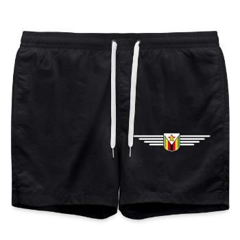 Simbabwe T-Shirt für Afrika-Fans - Badeshorts - Schwarz - Vorne - AI Model Male 185 light (185cm)