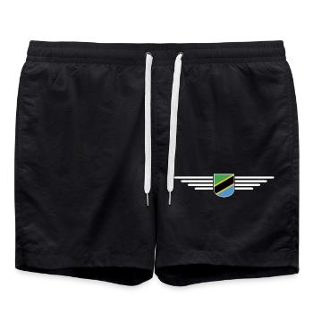 T-shirt T-shirt Tanzanie pour les vrais fans - Short de bain - noir - Devant - AI Model Male 185 light (185cm)