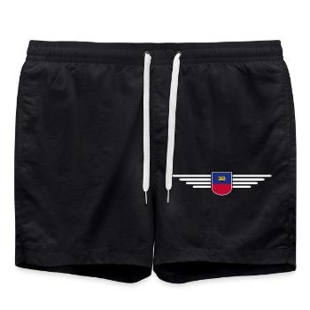 Conception de t-shirt Liechtenstein pour les fans - Short de bain - noir - Devant - AI Model Male 185 light (185cm)