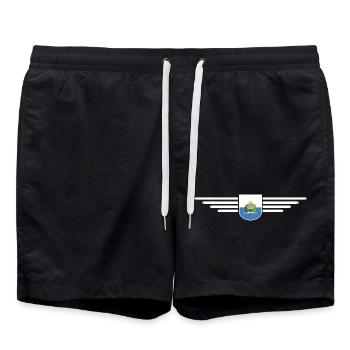 I Love San Marino, T-shirt design de style élégance - Short de bain - noir - Devant - AI Model Male 185 light (185cm)
