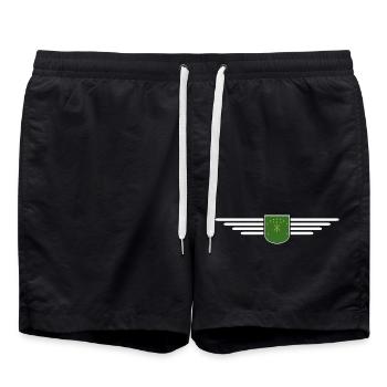 Adygea Design – Stylish for fans of the region - Swim Trunks - black - Front - AI Model Male 185 light (185cm)