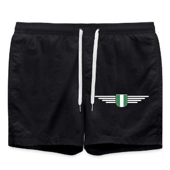 Nigeria Design – Show your love for the country - Swim Trunks - black - Front - AI Model Male 185 light (185cm)