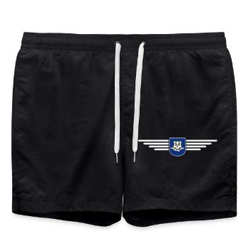 Connecticut Fan T-Shirt – Style & Coast - Swim Trunks - black - Front - AI Model Male 185 light (185cm)