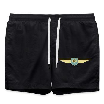 Delaware Fan T-Shirt – Küste & Charme - Badeshorts - Schwarz - Vorne - AI Model Male 185 light (185cm)
