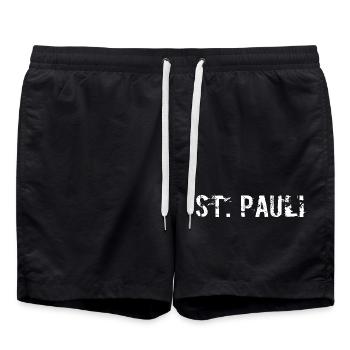 ST. PAULI - Swim Trunks - black - Front - AI Model Male 185 light (185cm)