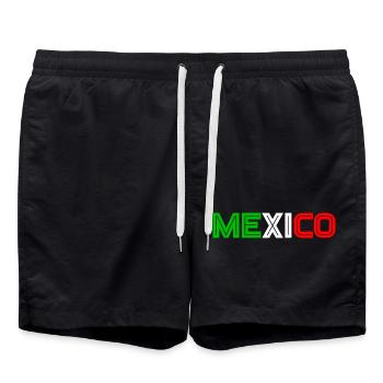 Mexico - Mexico - America - Swim Trunks - black - Front - AI Model Male 185 light (185cm)