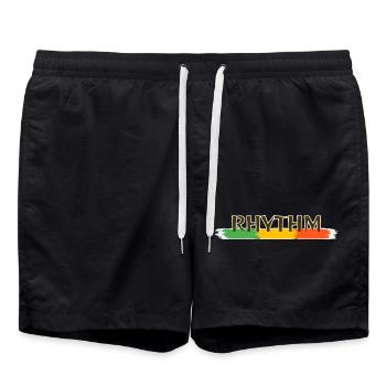 Rythme reggae - Short de bain - noir - Devant - AI Model Male 185 light (185cm)