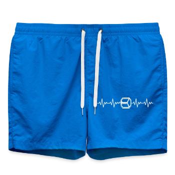 Fahrrad Pedal MTB Tatze EKG Herzschlag - Badeshorts - Cobalt blue - Vorne