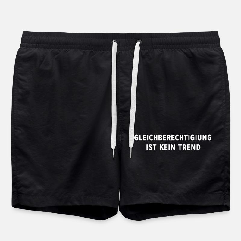 Gleichberechtigung ist kein Trend Statement - Badeshorts - Schwarz
