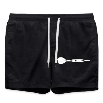 Dartpfeil Symbol - Badeshorts - Schwarz - Vorne - AI Model Male 185 light (185cm)