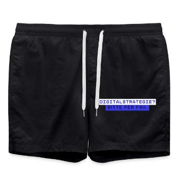 Stratégie digitale ? Veuillez faxer Office Humor - Short de bain - noir - Devant - AI Model Male 185 light (185cm)
