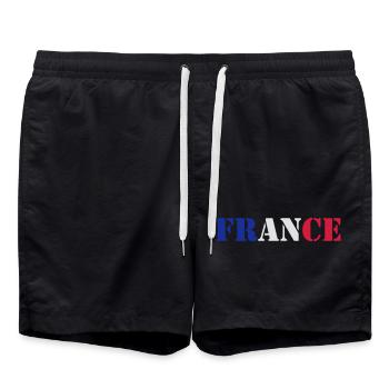 France - Short de bain - noir - Devant - AI Model Male 185 light (185cm)