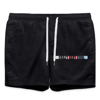 design cool sexy fou - Short de bain - noir - Devant - AI Model Male 185 light (185cm)