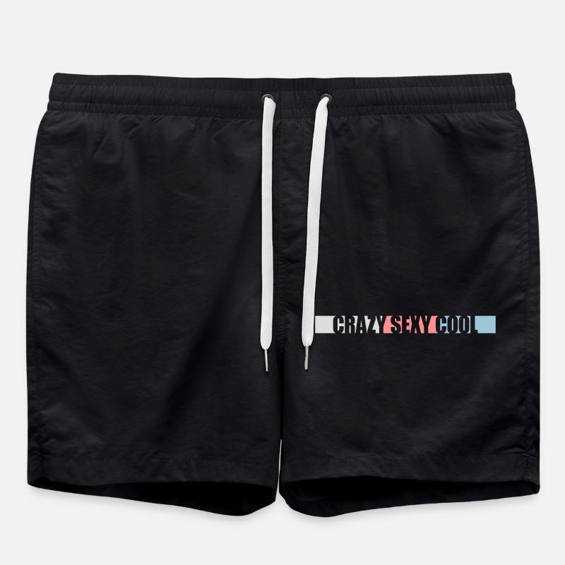 crazy sexy cool design - Swim Trunks - black