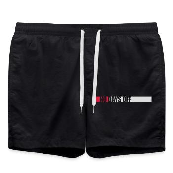 no days off Zitat - Badeshorts - Schwarz - Vorne - AI Model Male 185 light (185cm)