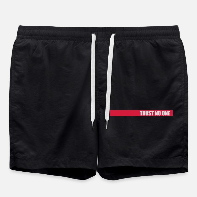 trust no one Zitat - Badeshorts - Schwarz