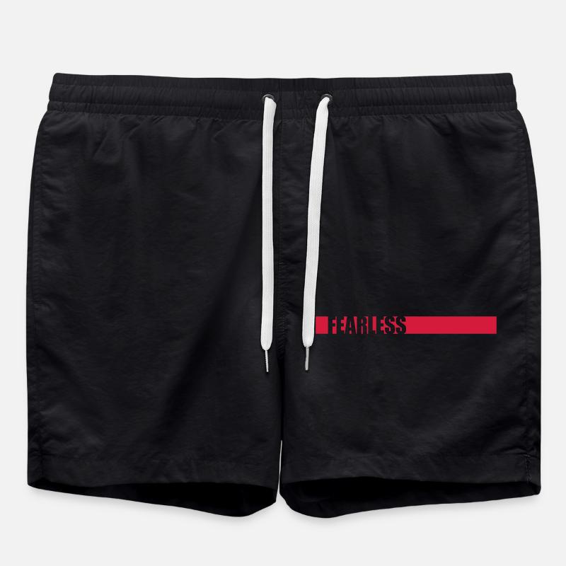 fearless Text Quote Design - Swim Trunks - black