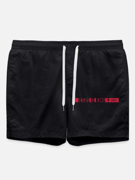 jesus is king quote - Swim Trunks - black