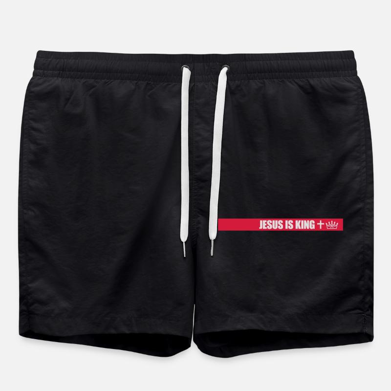 jesus is king Zitat - Badeshorts - Schwarz