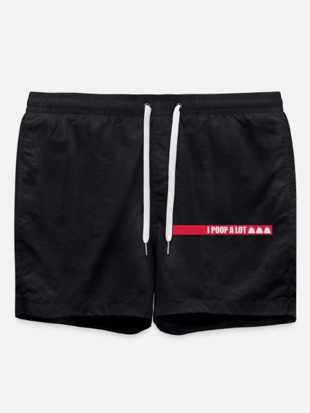 I poop a lot - Swim Trunks - black