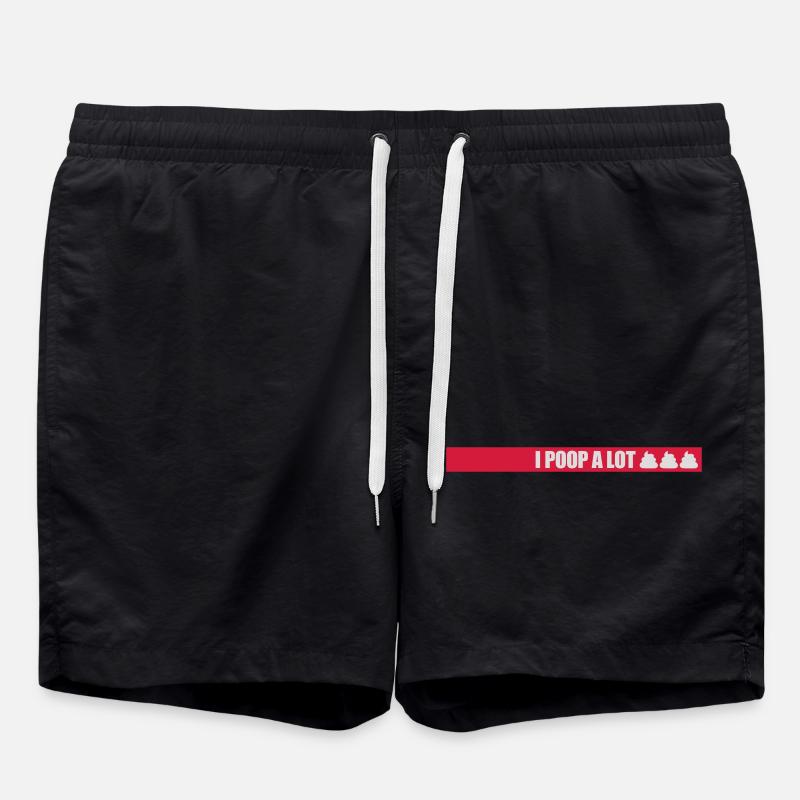 I poop a lot - Swim Trunks - black