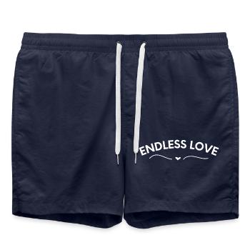 Un amour sans fin - Short de bain - bleu marine - Devant - AI Model Male 185 light (185cm)