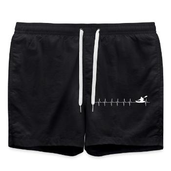 Kayak Pulse on River Graphic - Swim Trunks - black - Front - AI Model Male 185 light (185cm)