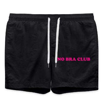 No Bra Club - Brust - Busen - BH - Büstenhalter - Badeshorts - Schwarz - Vorne - AI Model Male 185 light (185cm)