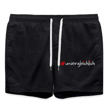 unvergleichlich - Badeshorts - Schwarz - Vorne - AI Model Male 185 light (185cm)