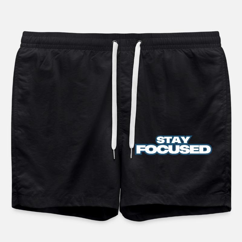 Stay Focused - Badeshorts - Schwarz
