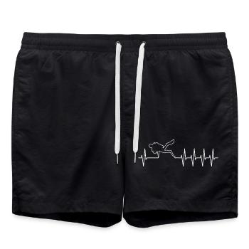Diving Heartbeat - Swim Trunks - black - Front - AI Model Male 185 light (185cm)
