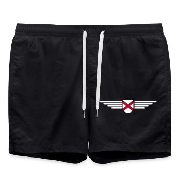 Alabama Fan T-Shirt – USA Style - Swim Trunks - black - Front - AI Model Male 185 light (185cm)