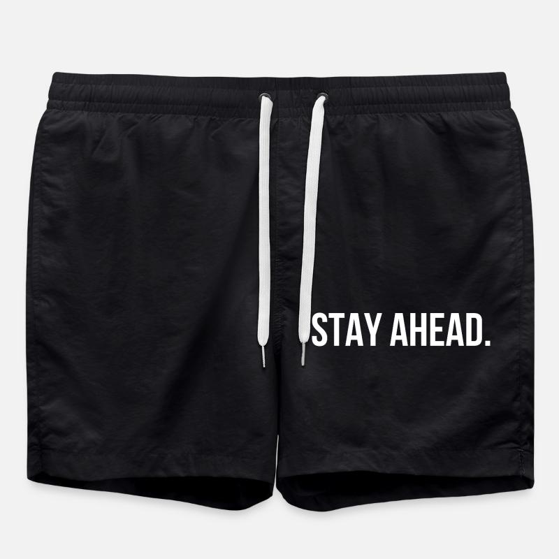 STAY AHEAD. | Greyline Official - Swim Trunks - black